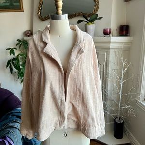 FREE PEOPLE • cotton textured slouchyJacket.